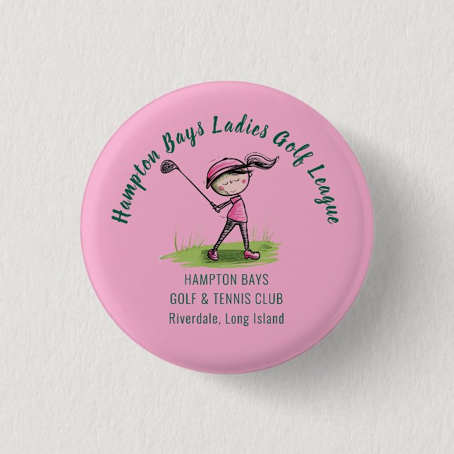 Schaltfläche "Party der Ladys Golf League" Button (Vorderseite)