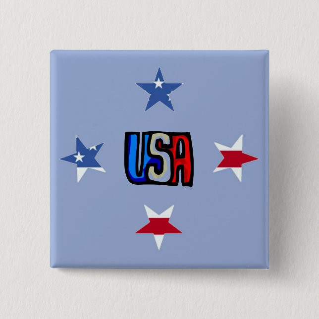 Schaltfläche "Patriotische Stars" Button (Vorderseite)