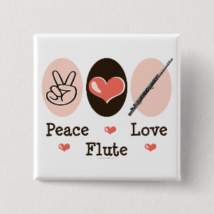 Schaltfläche "Peace Liebe Flute" Button