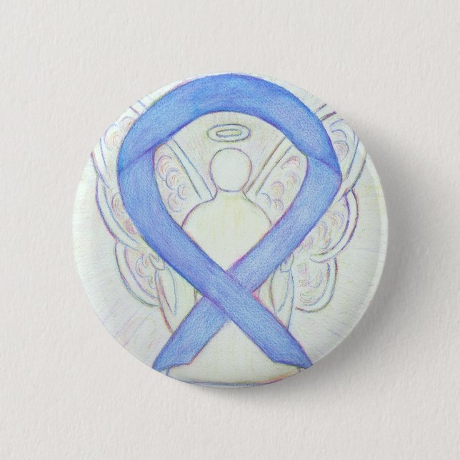 Schaltfläche "Periwinkle Awareness Ribbon Angel" Button (Vorderseite)