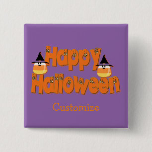 Schaltfläche "personalisiert Happy Halloween" Button