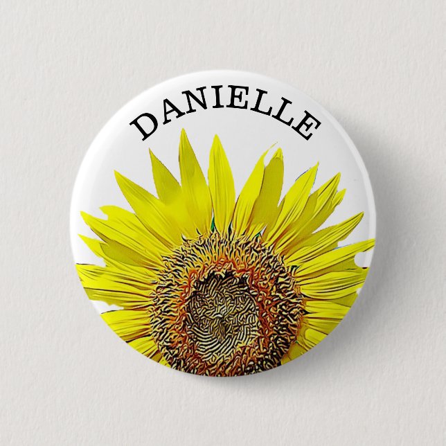 Schaltfläche "personalisiert Sunflower Name" Button (Vorderseite)