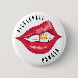 Schaltfläche "Pickleball Banger Red Lips" Button