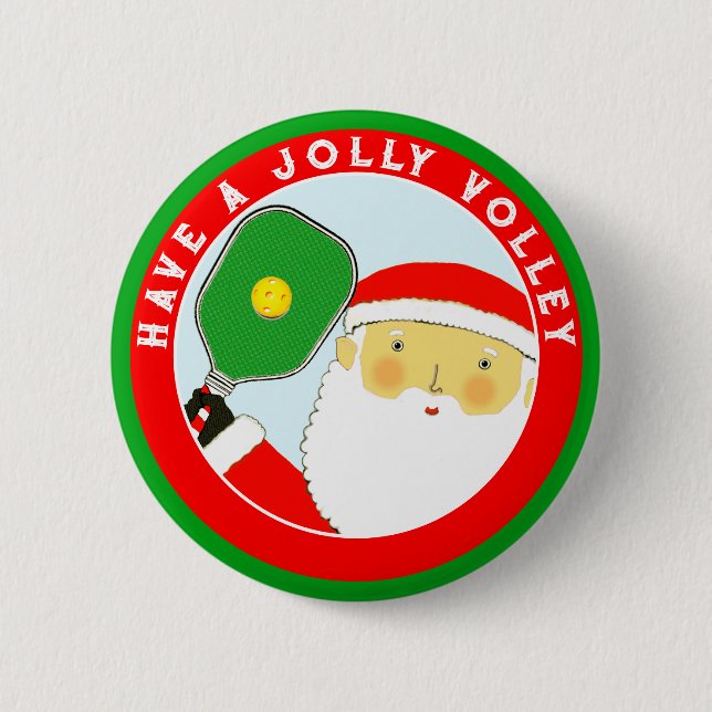 Schaltfläche "Pickleball Christmas Kleinen Geschen Button (Vorderseite)