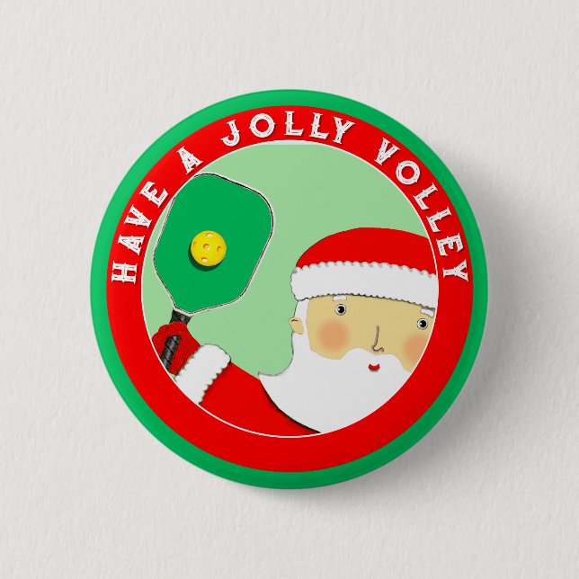 Schaltfläche "Pickleball Christmas Kleinen Geschen Button (Vorderseite)