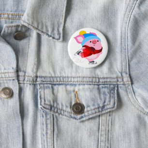 Schaltfläche "Pig" für den niedlichen Cartoon Ice  Button