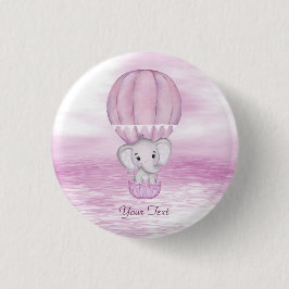 Schaltfläche "Pink Elephant Hot Air Balloon" Button