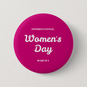 Schaltfläche "Pink International Women's Day Typog Button