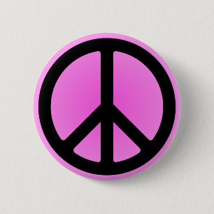 Schaltfläche Pink Peace Symbol Button