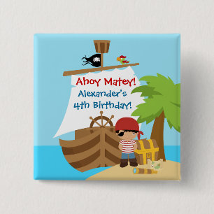 Schaltfläche "Pirate Ship Boy Birthday Party" Button