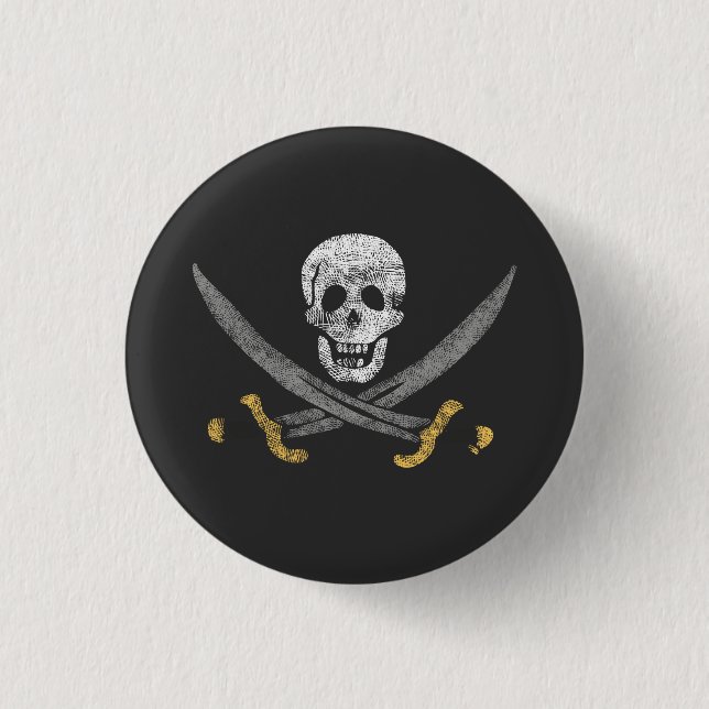 Schaltfläche "Piratenflagge des Jacks Calico" Button (Vorderseite)