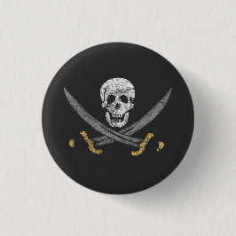 Schaltfläche "Piratenflagge des Jacks Calico" Button