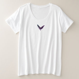 SCHALTFLÄCHE PLUS GRÖSSE BAUMWOLLE T - Shirt