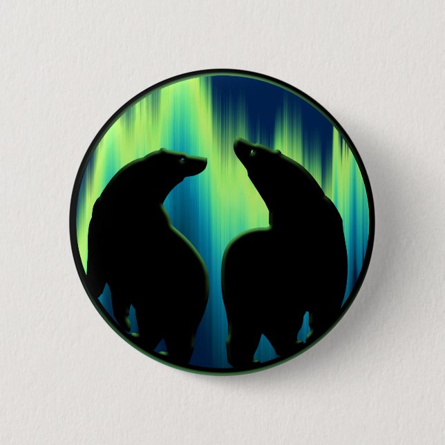 Schaltfläche "Polar Bear" / "Button Wildlife Art" Button (Vorderseite)