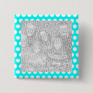 Schaltfläche Polka Dot Frame Foto Button