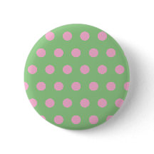 Schaltfläche Polka Dot (Seite Grün und Pastellrosa