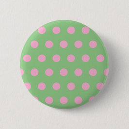 Schaltfläche Polka Dot (Seite Grün und Pastellrosa Button