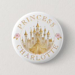 Schaltfläche "Princess Birthday Party" - Rosa und  Button