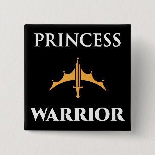 Schaltfläche "Princess Warrior Black" Button
