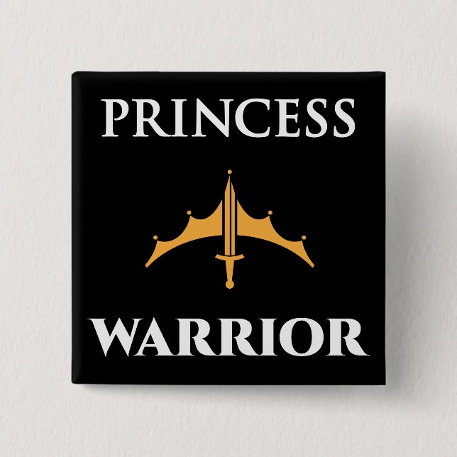Schaltfläche "Princess Warrior Black" Button (Vorderseite)