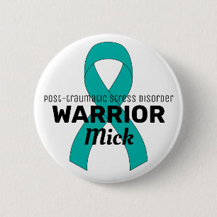 Schaltfläche PTSD Warrior White Button