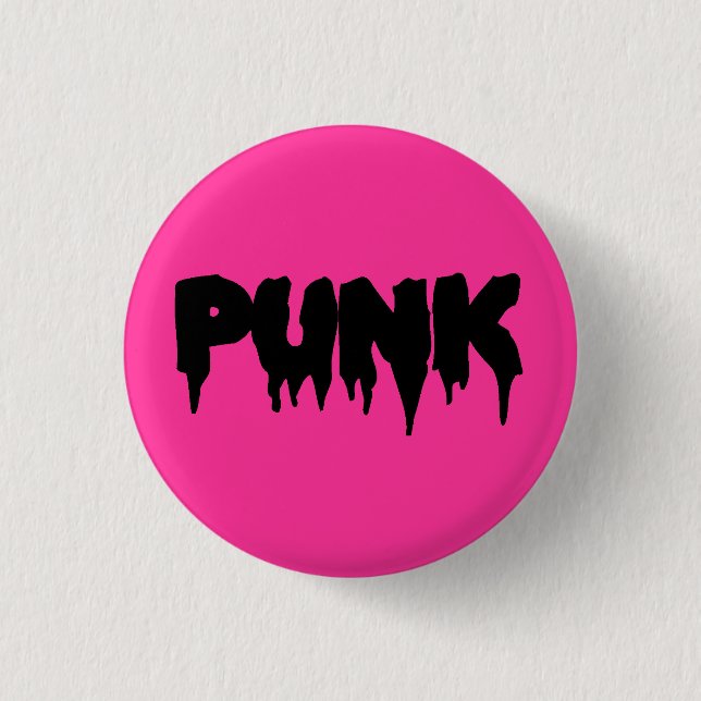 Schaltfläche "Punk"-Tropfen-Schriftart Button (Vorderseite)