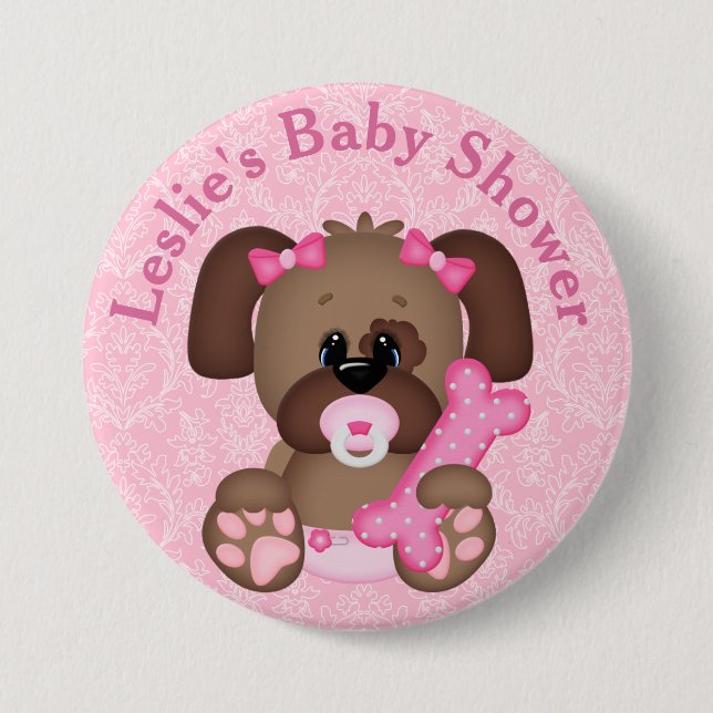Schaltfläche "Puppy Baby Shower" Button (Vorderseite)