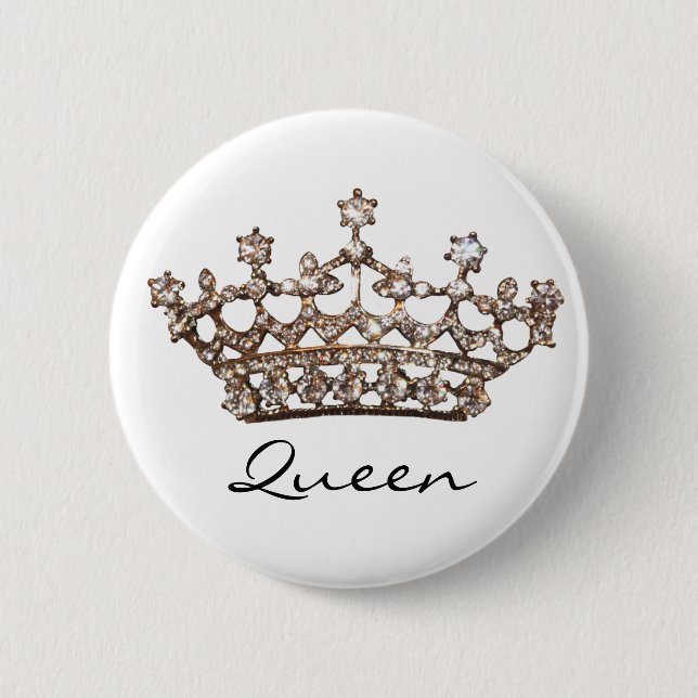 Schaltfläche Queen Tiara Gem Button (Vorderseite)