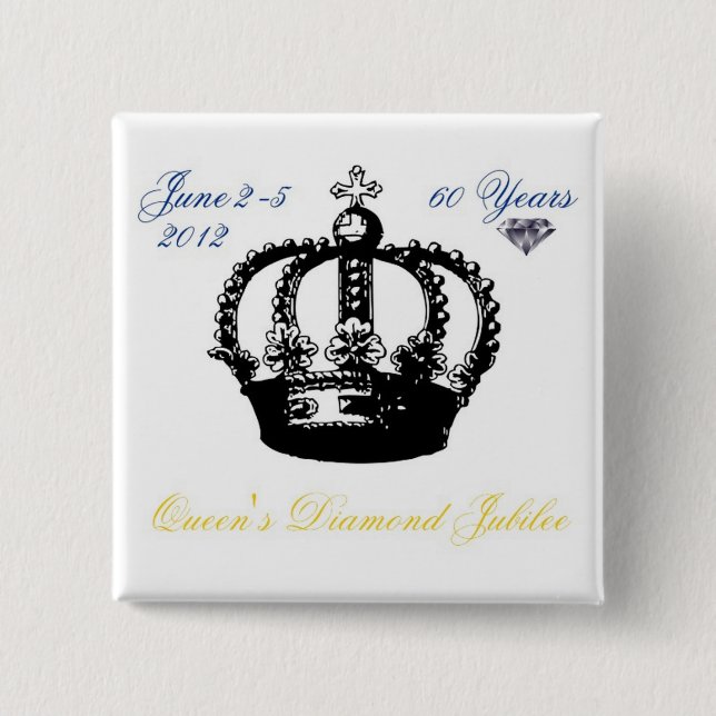 Schaltfläche Queens Diamond Jubilee 2012 Button (Vorderseite)