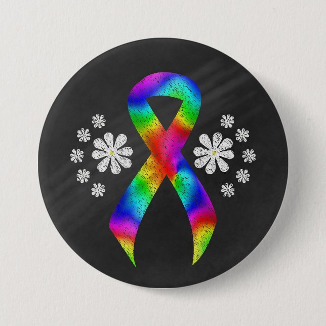 Schaltfläche "Rainbow Awarbon" für Chalkboard Button (Vorderseite)