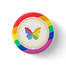 Schaltfläche "Rainbow Butterfly LGBTQ+"
