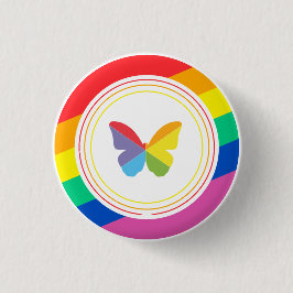 Schaltfläche "Rainbow Butterfly LGBTQ+" Button