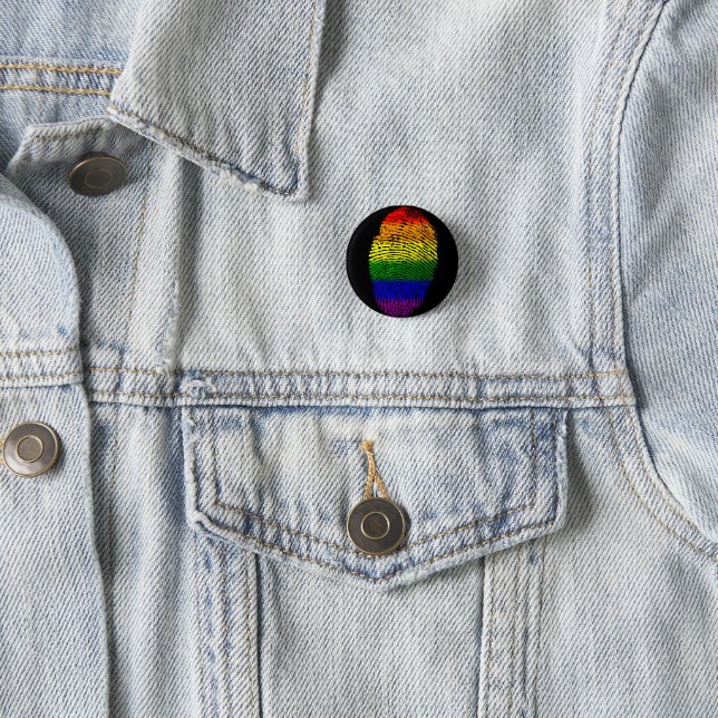 Schaltfläche "Rainbow Fingerprint LGBT Prix"-Butto Button (Beispiel)