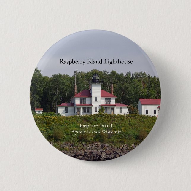 Schaltfläche Raspberry Island Leuchtturm Button (Vorderseite)