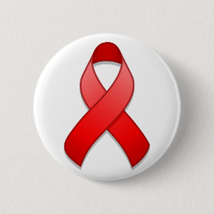 Schaltfläche "Red Awareness Ribbon" Button