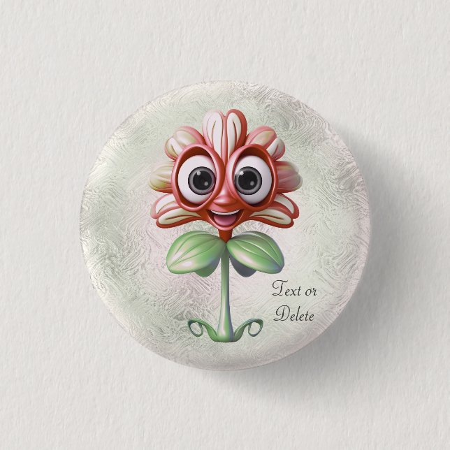 Schaltfläche "Red Blume" Button (Vorderseite)
