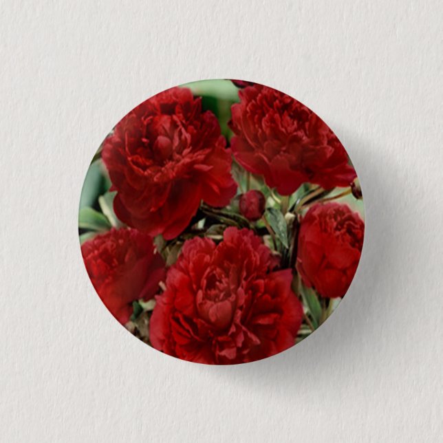 Schaltfläche Red Carnation Blume Button (Vorderseite)