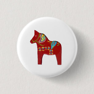 Schaltfläche Red Dala Horse Button
