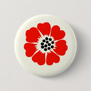 Schaltfläche "Red Poppy" Button