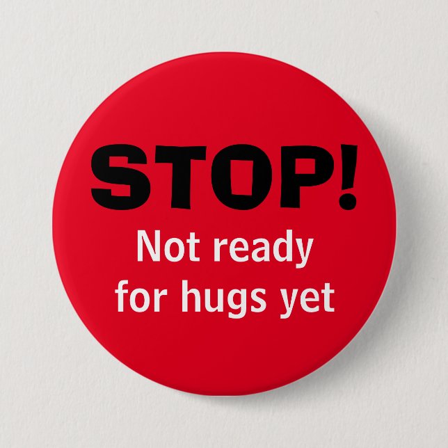 Schaltfläche "Red STOP No Hugs" Button (Vorderseite)