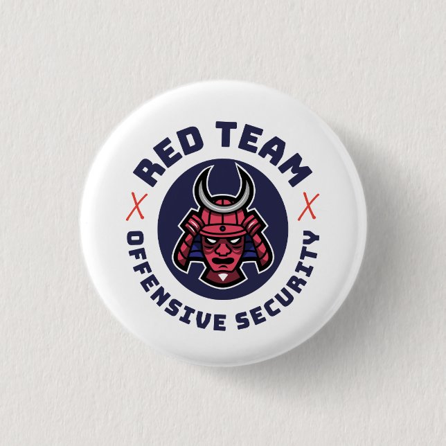 Schaltfläche "Red Team Cybersecurity" Button (Vorderseite)