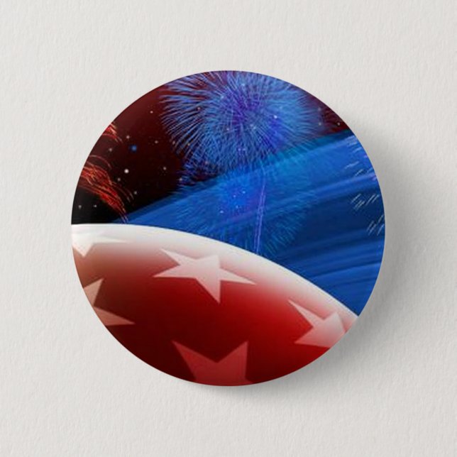Schaltfläche "Red White Blue Stars" und "Fireworks Button (Vorderseite)