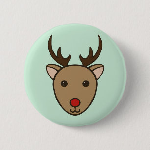 Schaltfläche Reindeer Holiday Button