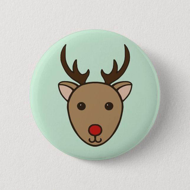 Schaltfläche Reindeer Holiday Button (Vorderseite)