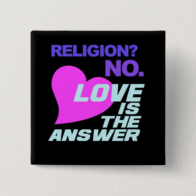 Schaltfläche Religion und Liebe Button (Vorderseite)