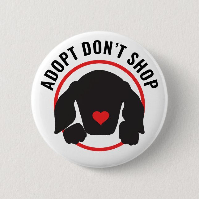 Schaltfläche "Rescue Dog"-Liebe Button (Vorderseite)