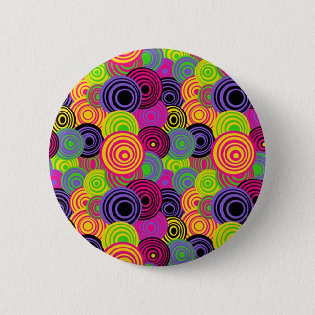 Schaltfläche "Retro-Farbkreise" Button (Vorderseite)