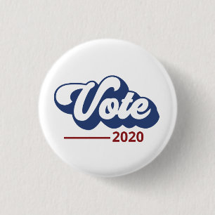 Schaltfläche "Retro Red & Blue Vote 2020" Button