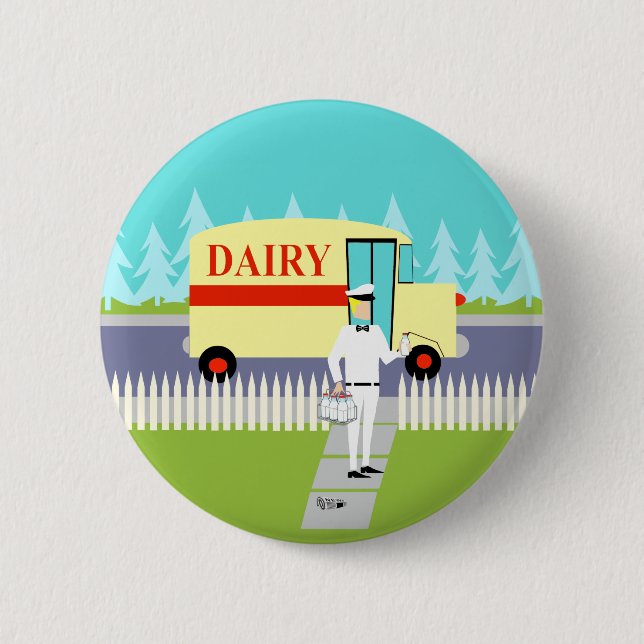 Schaltfläche "Retro Small Town Milkman" Button (Vorderseite)