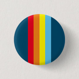 Schaltfläche Retro Stripes (Navy Blue Multi) Button